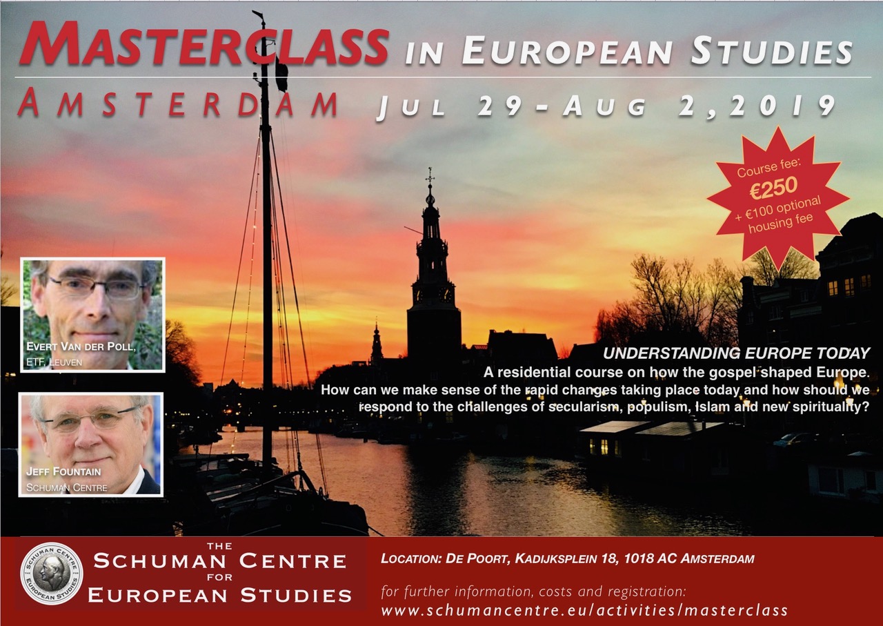 Jul 29 – Aug 2, 2019 – Masterclass In European Studies (Amsterdam)